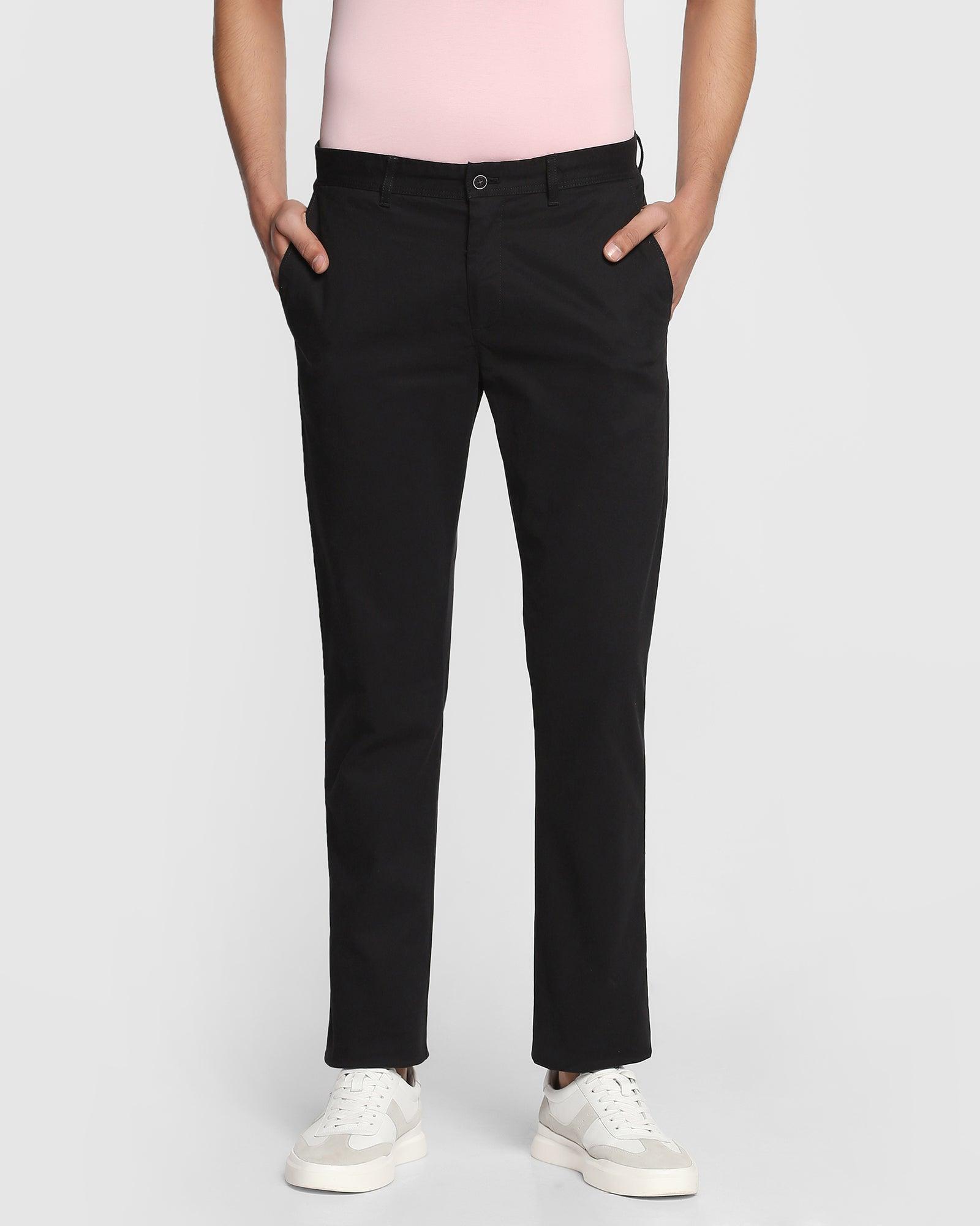 Solid Casual Khakis In Black B-95 (Lab) - Blackberrys