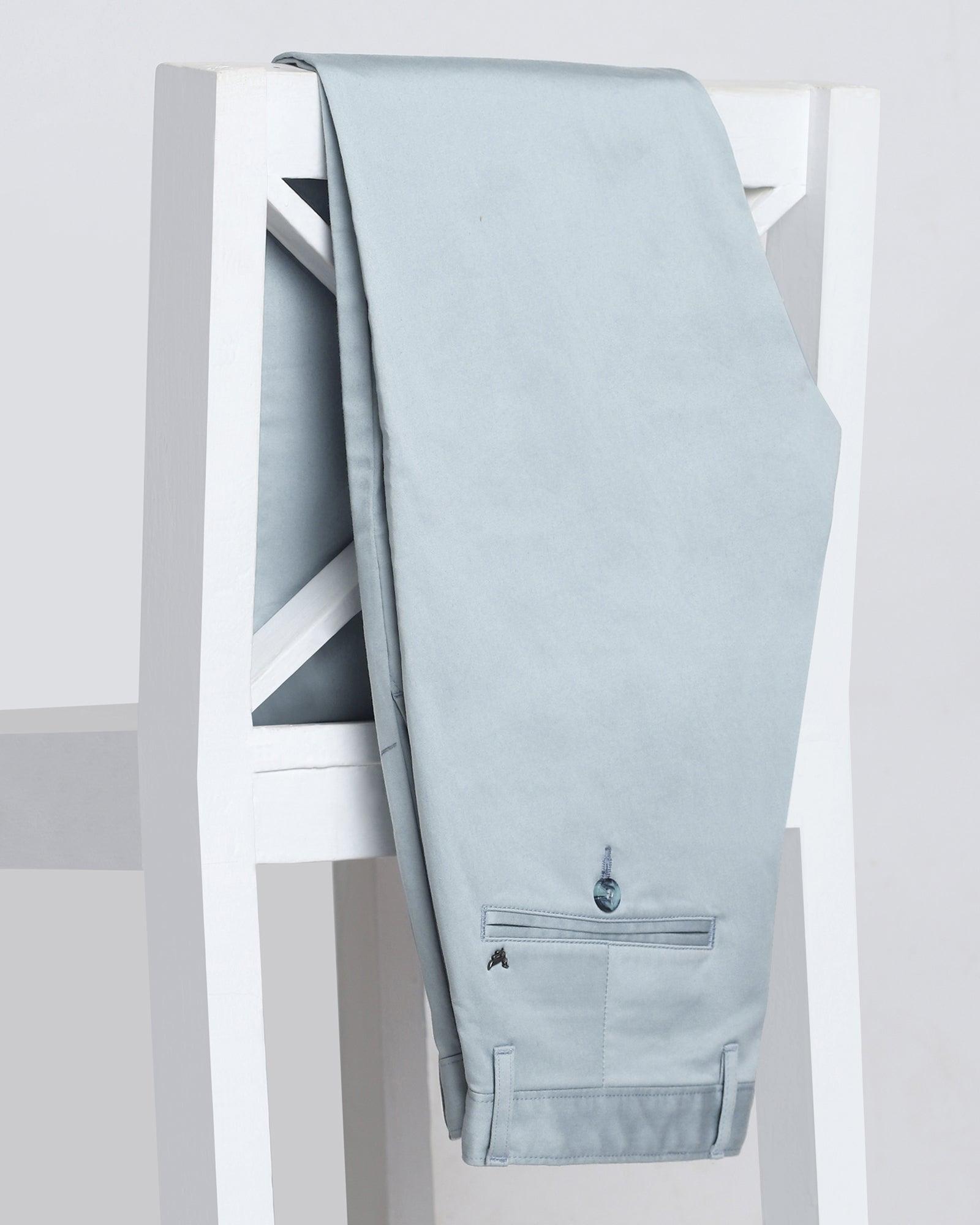 Slim Fit B-91 Casual Blue Solid Khakis - Cultrane