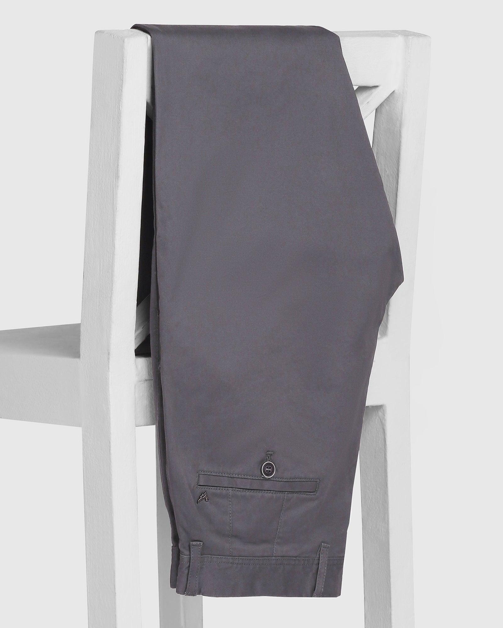 Slim Comfort B-95 Casual Charcoal Solid Khakis - Tab