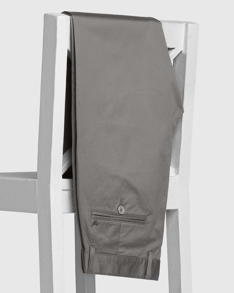 Slim Fit B-91 Casual Grey Solid Khakis - Cultron