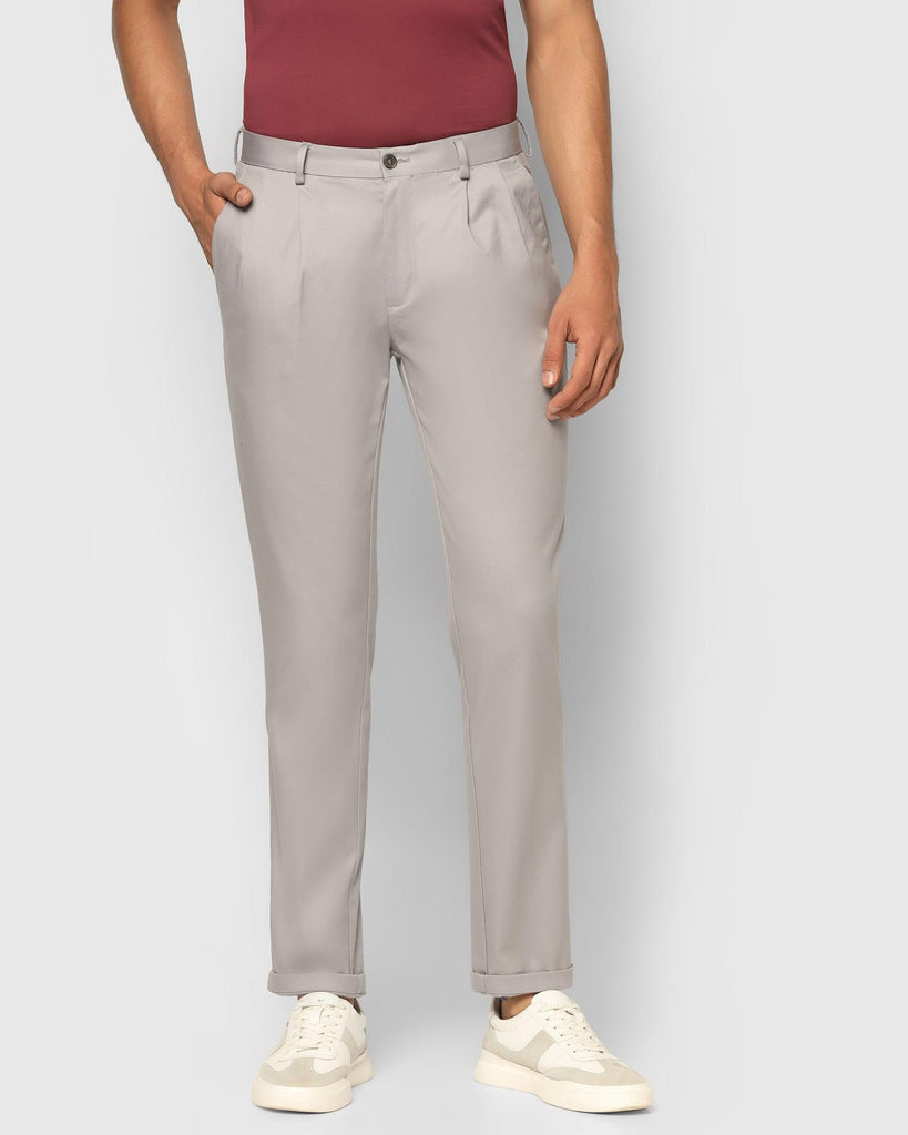 Nxt Casual Grey Solid Khakis - Cygnus Pl