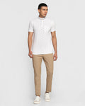 Solid Casual Khakis In Khaki B-91 (Jean) - Blackberrys