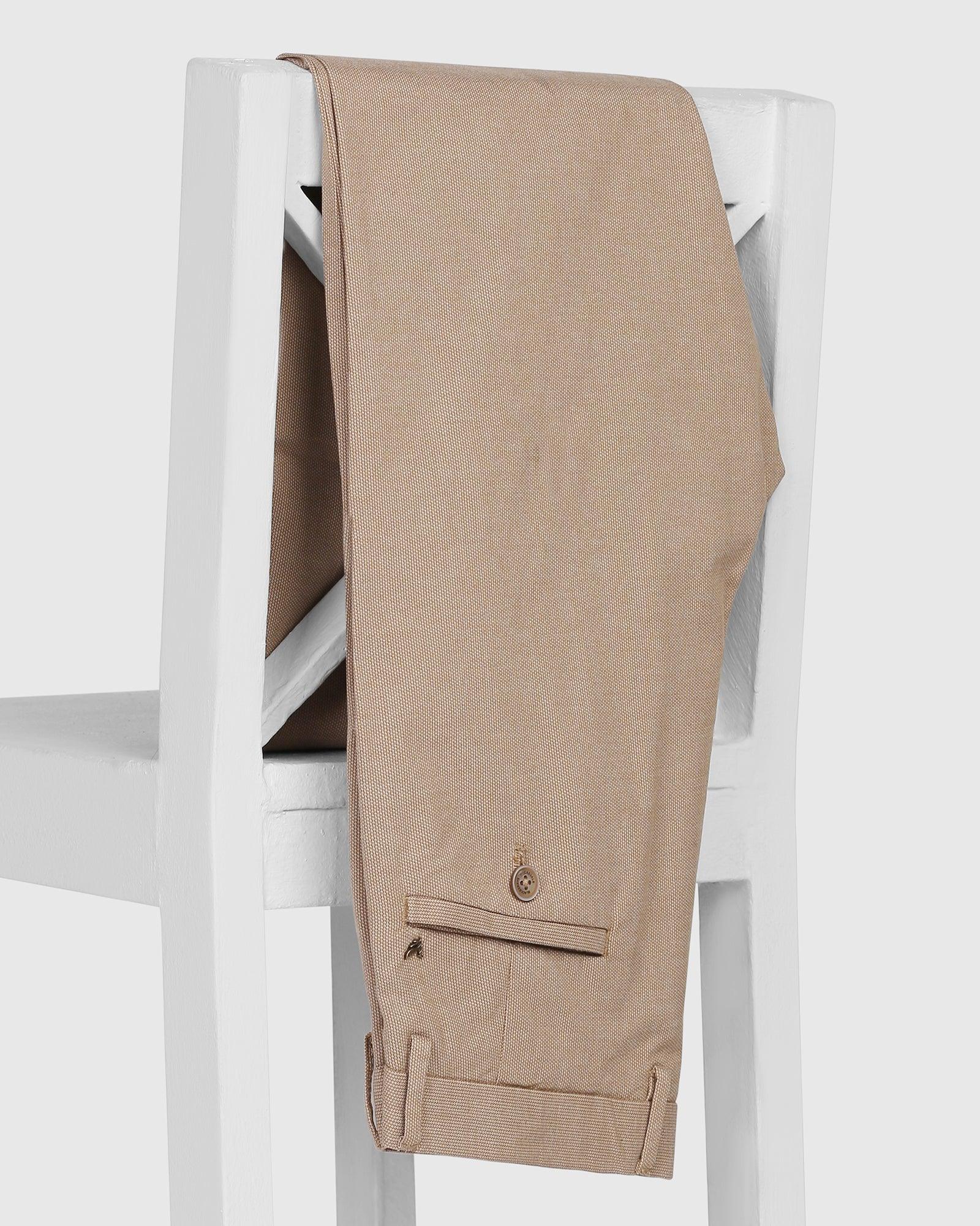Solid Casual Khakis In Khaki B-91 (Jean) - Blackberrys