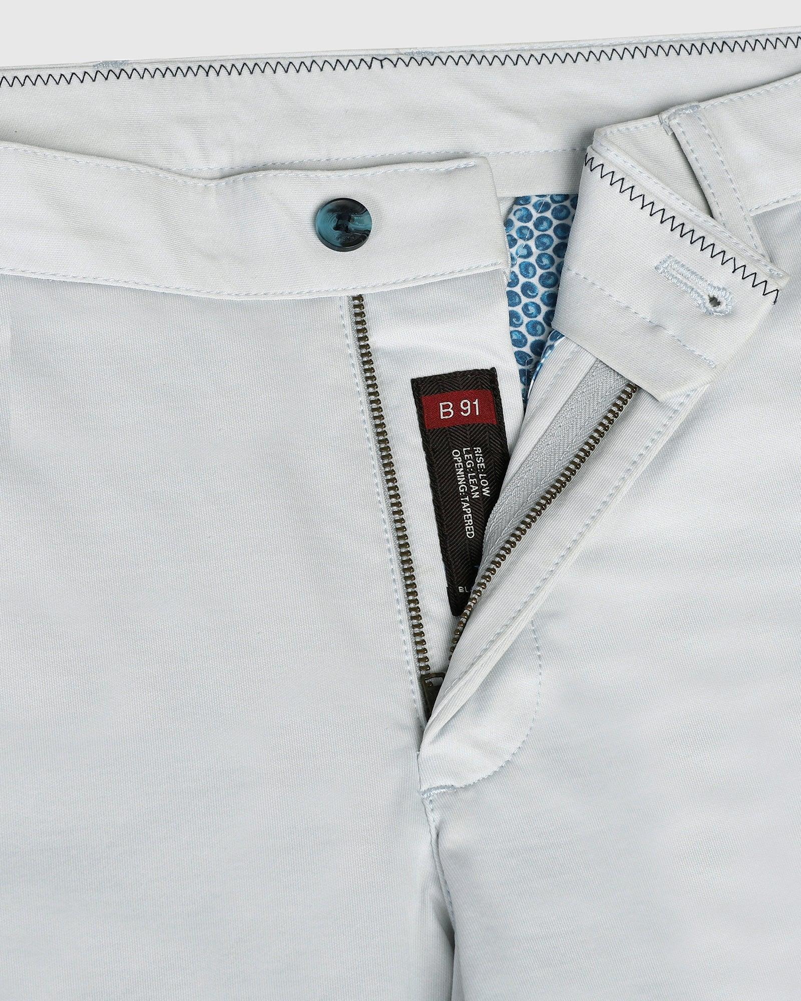 Slim Fit B-91 Casual Light Blue Solid Khakis - Hector