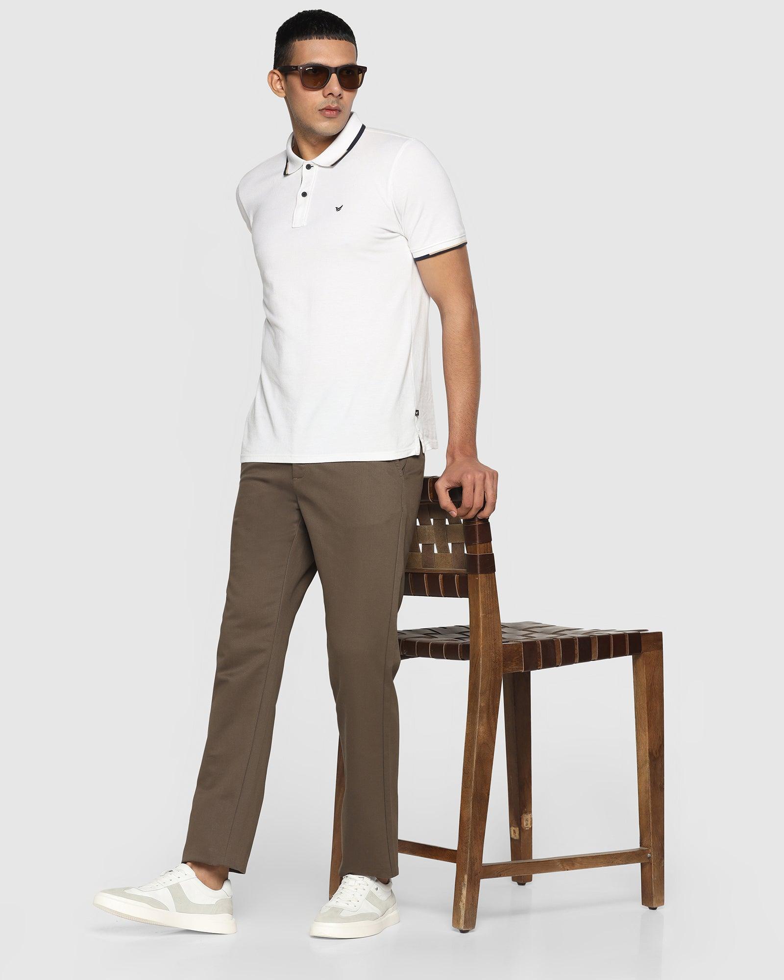 Straight B-90 Casual Mouse Solid Khakis - Clate