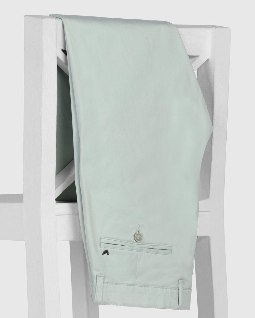 Slim Fit B-91 Casual Light Green Solid Khakis - Cultron