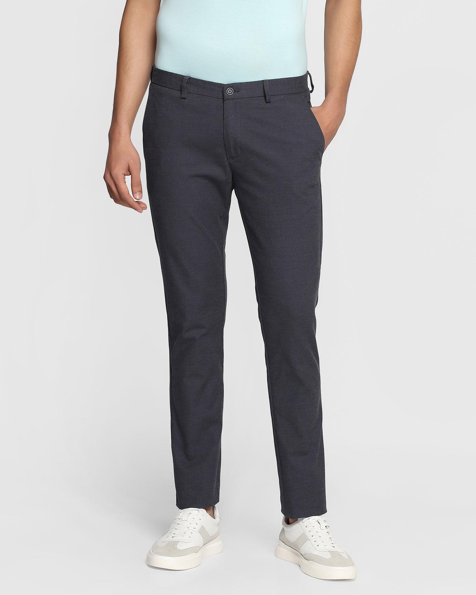 Slim Fit B-91 Casual Navy Solid Khakis - Jean