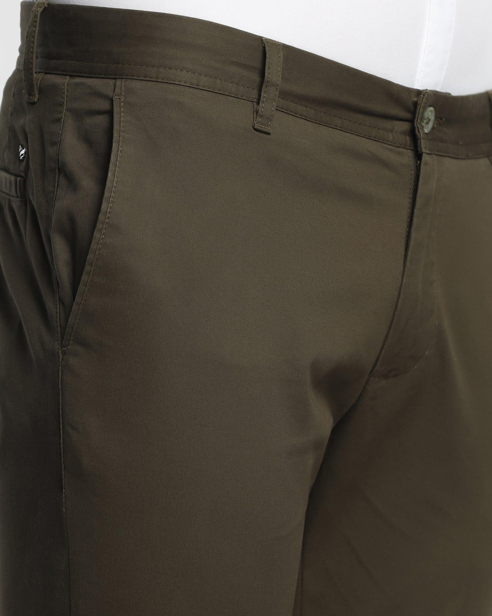Solid Casual Khakis In Olive B-91 (Lab) - Blackberrys