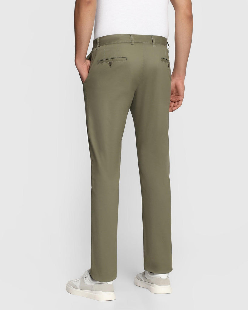 Slim Comfort B-95 Casual Olive Solid Khakis - Tab