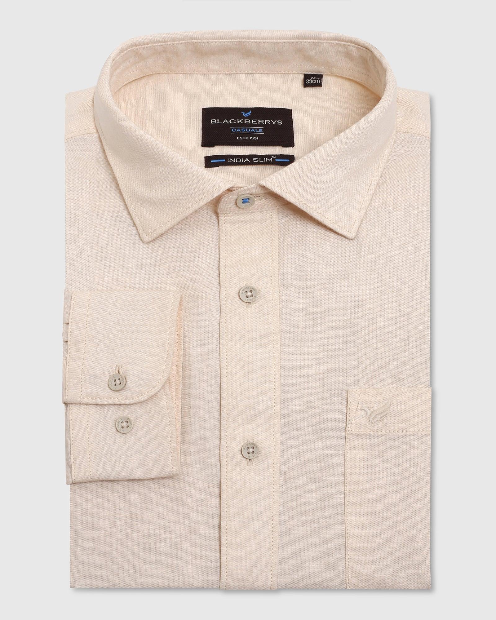 Casual Shirt In Beige (Lang) - Blackberrys