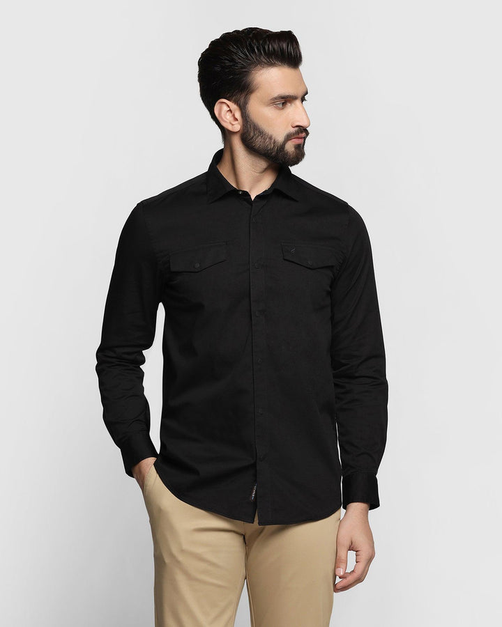 Casual Black Solid Shirt - Beckham