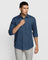 Linen Casual Blue Solid Shirt - Bowen