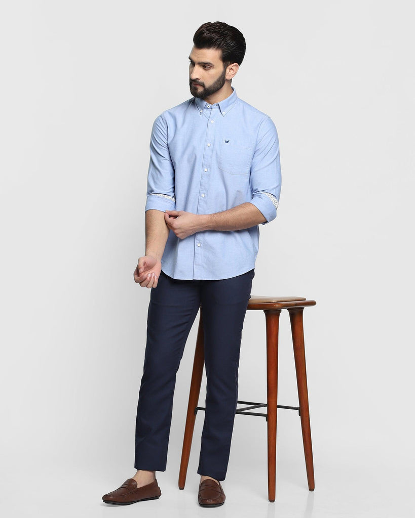 Casual Blue Solid Shirt - Sonic