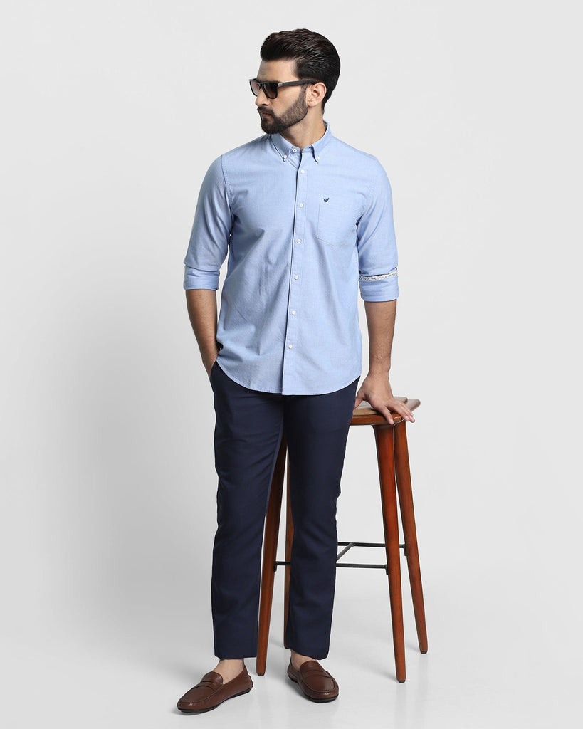 Casual Blue Solid Shirt - Sonic