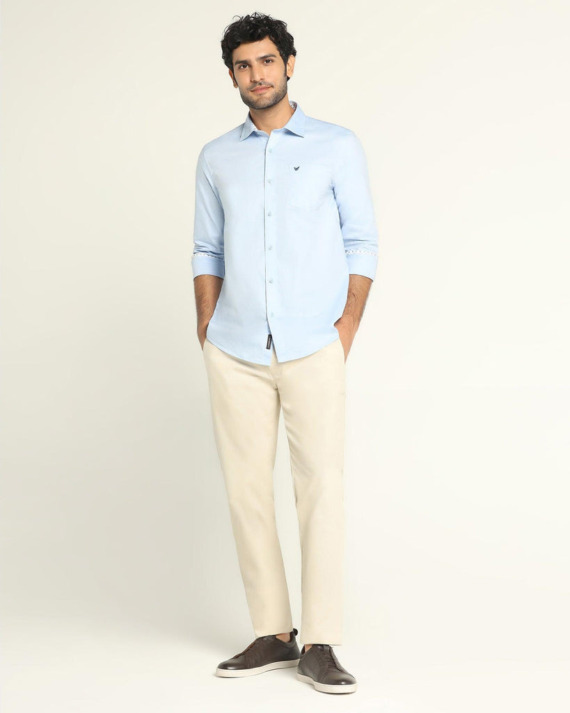 Must Haves Casual Blue Solid Shirt - Torch