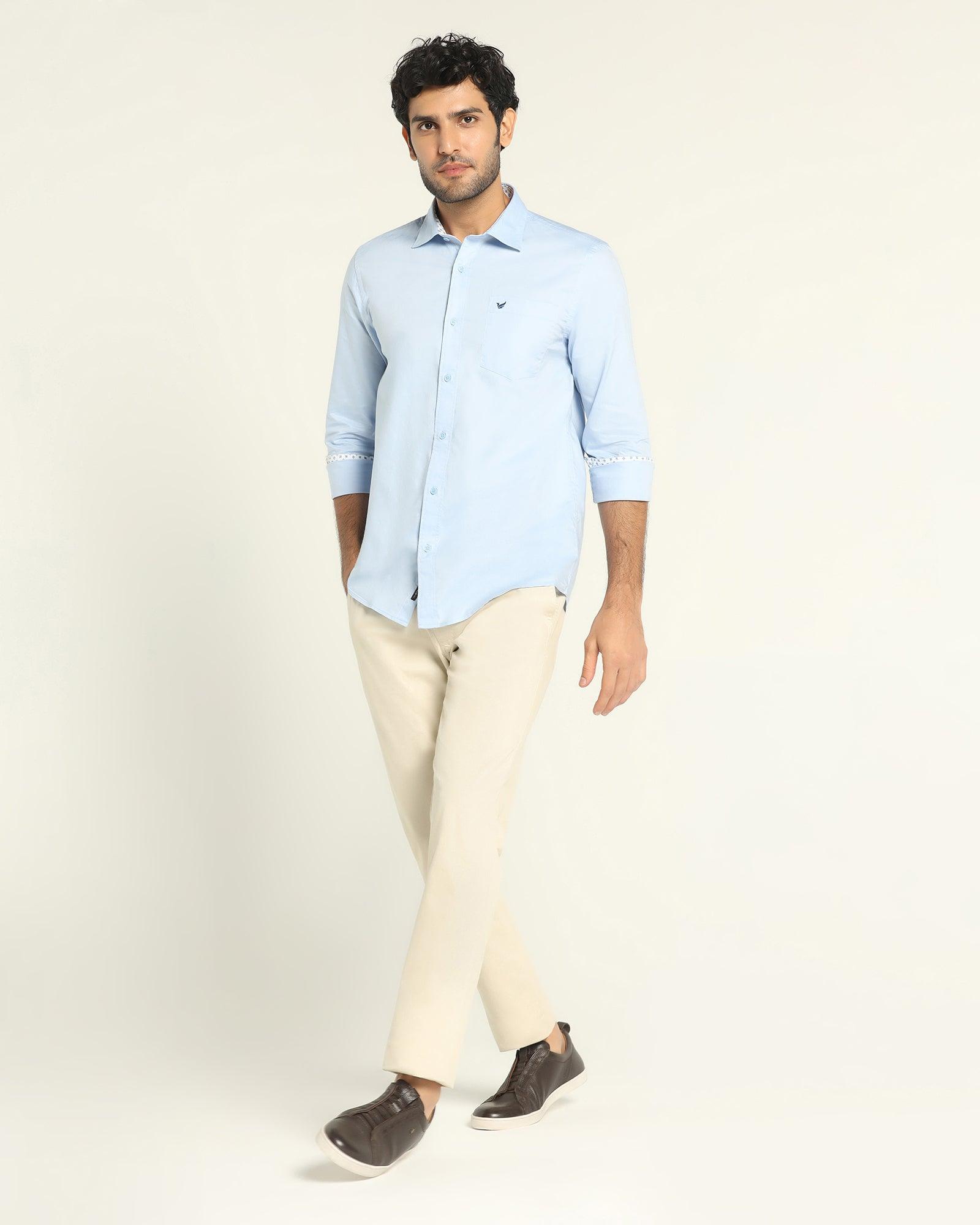 Must Haves Casual Blue Solid Shirt - Torch