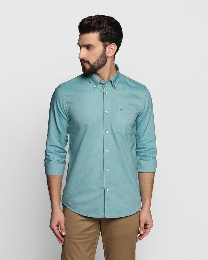 Casual Green Solid Shirt - Molly