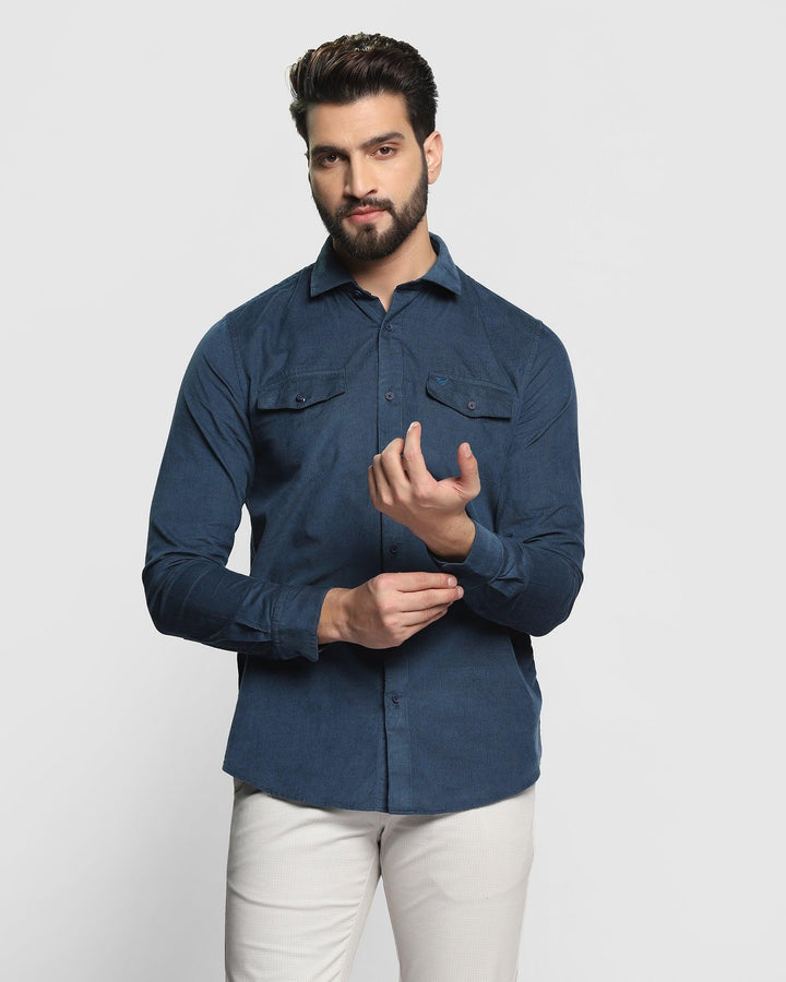 Casual Navy Solid Shirt - Dunk