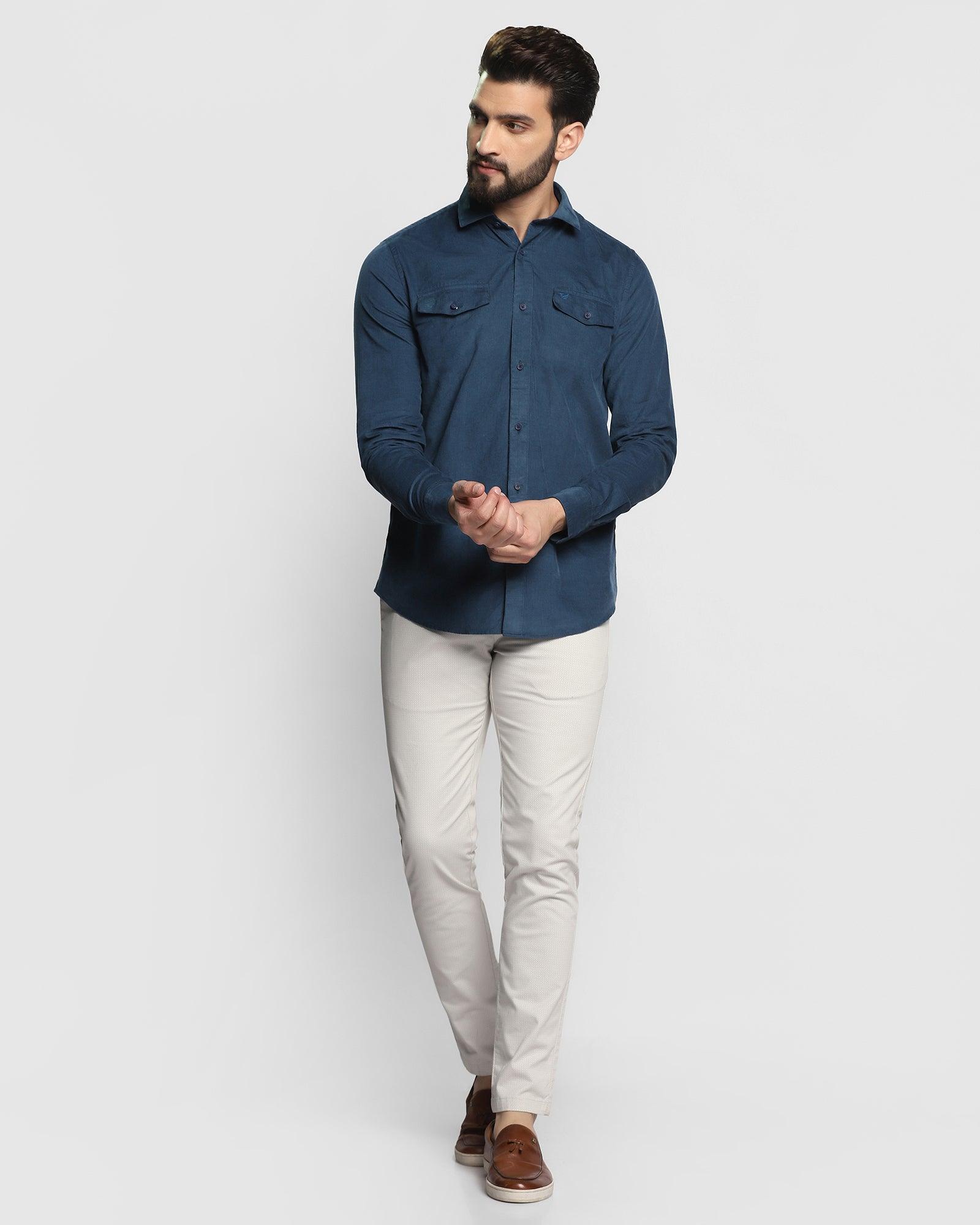 Casual Navy Solid Shirt - Dunk