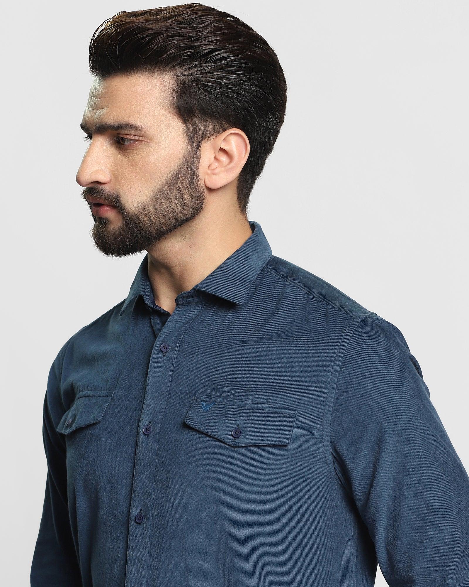 Casual Navy Solid Shirt - Dunk
