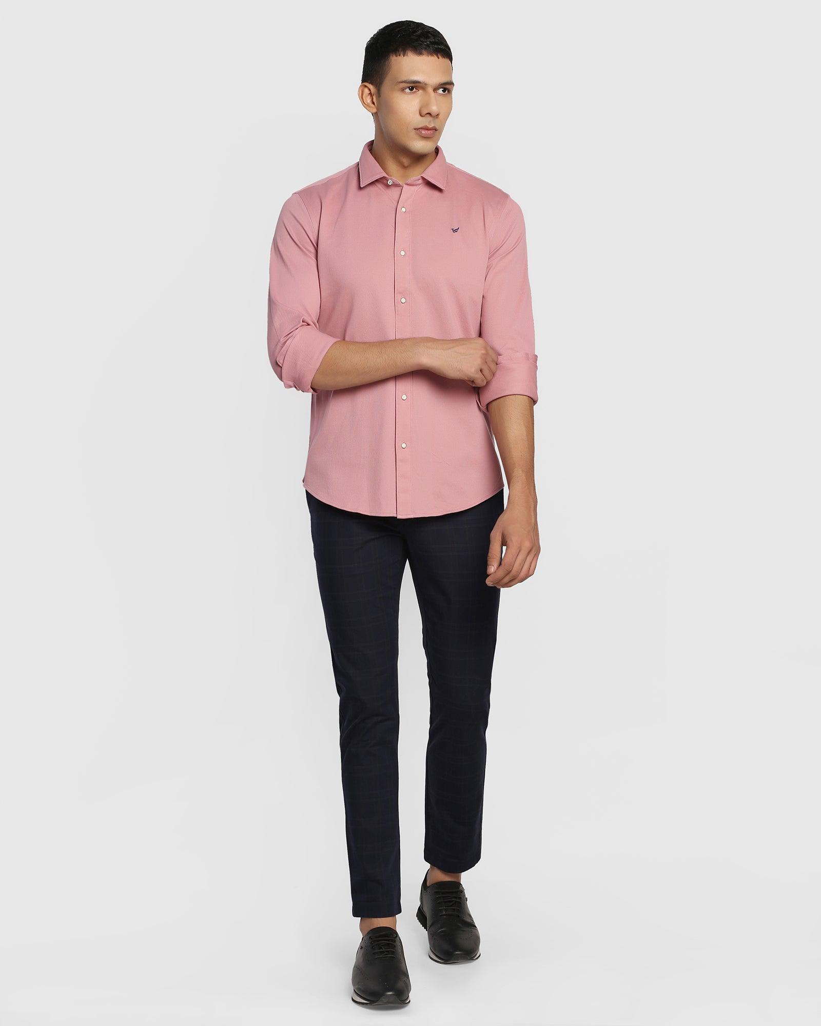 Casual Pink Solid Shirt - Pareto