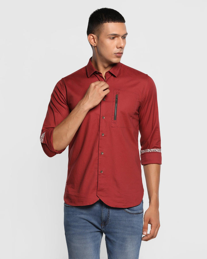 Casual Rust Solid Shirt - Philip