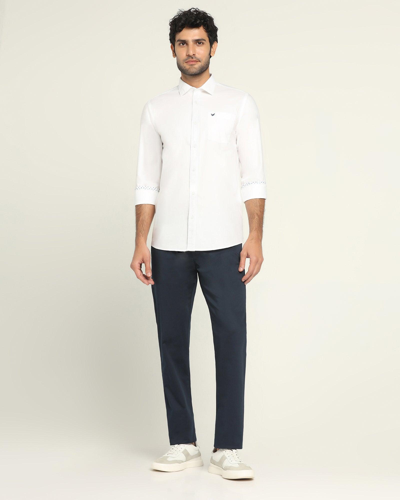 Must Haves Casual White Solid Shirt - Torch