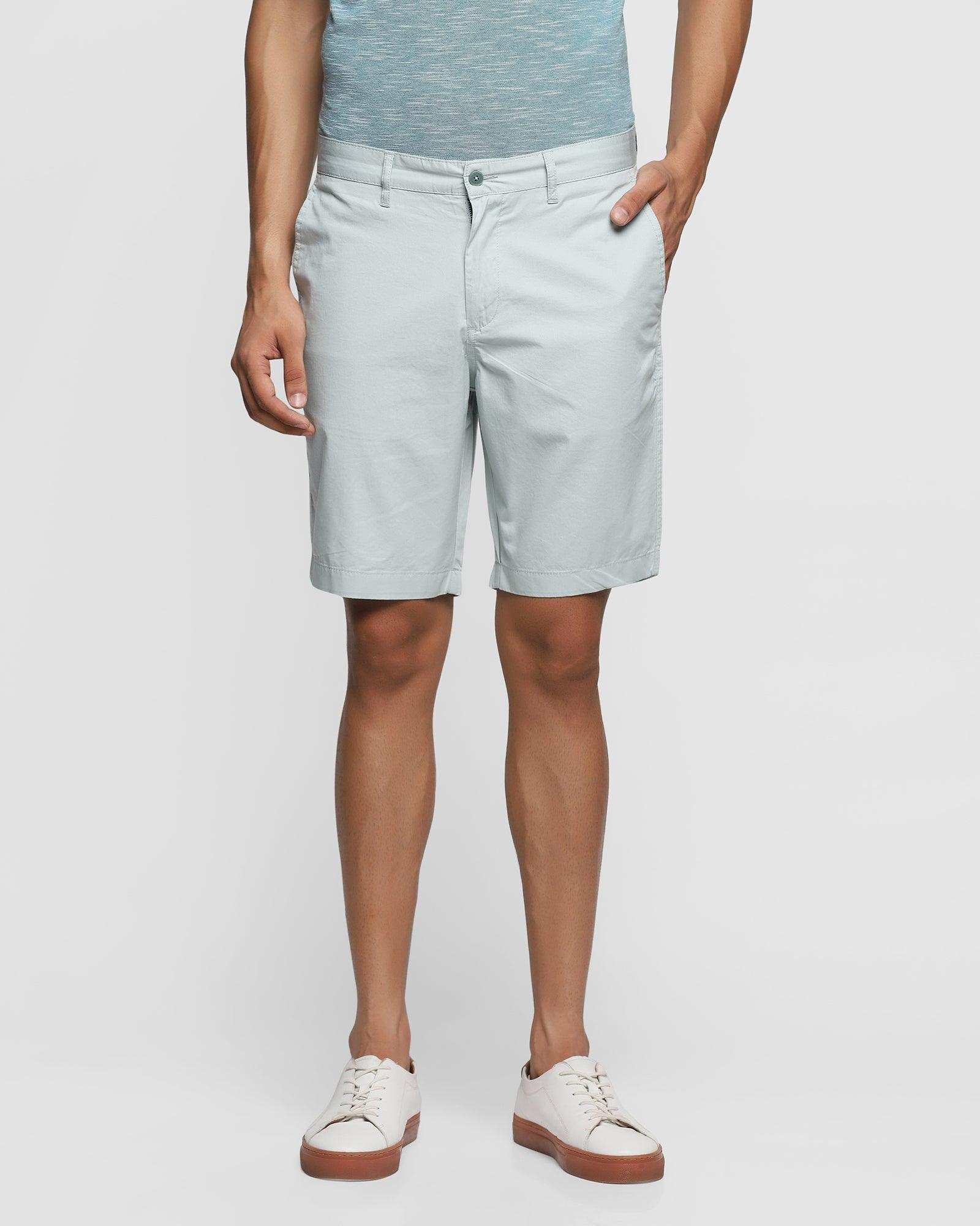 Casual Mint Solid Shorts - Sam