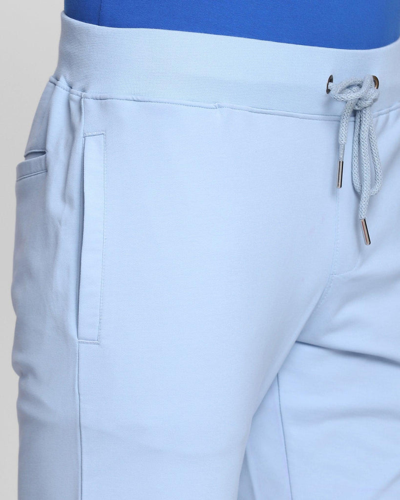 Casual Powder Blue Solid Shorts - Eve