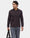 Charcoal Grey Polo Neck Solid Sweatshirt - Charlie