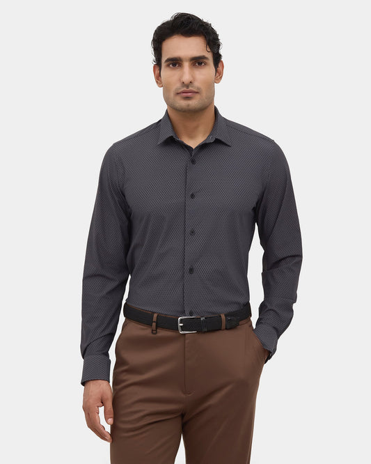 Charcoal Printed Shirt - Sanmartin