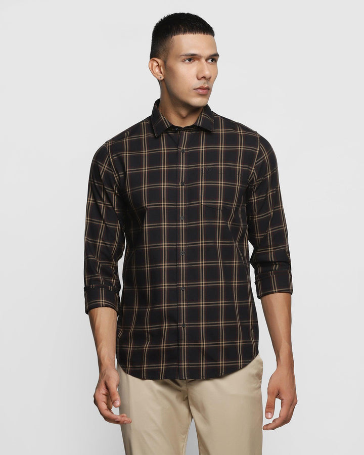 Casual Black Check Shirt - Marfa