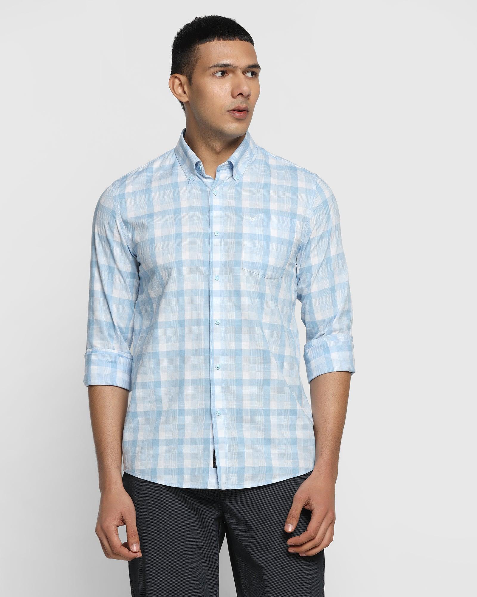 Casual Blue Check Shirt - Dai