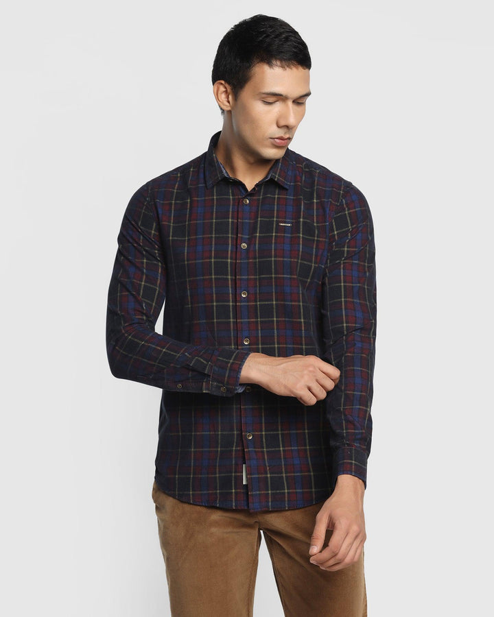 Casual Dark Navy Check Shirt - Lee