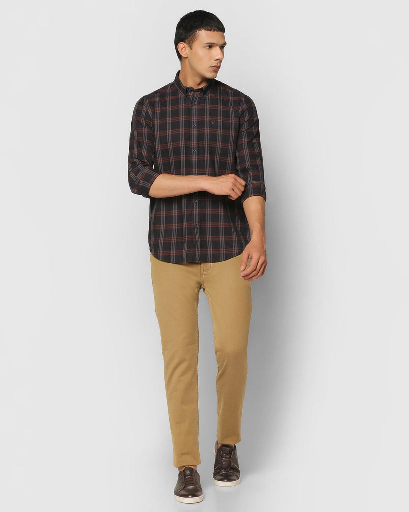 Casual Navy Check Shirt - Pedro