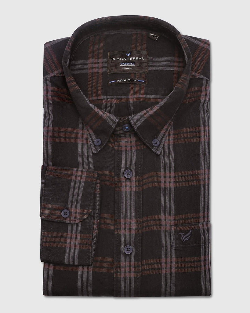 Casual Navy Check Shirt - Pedro