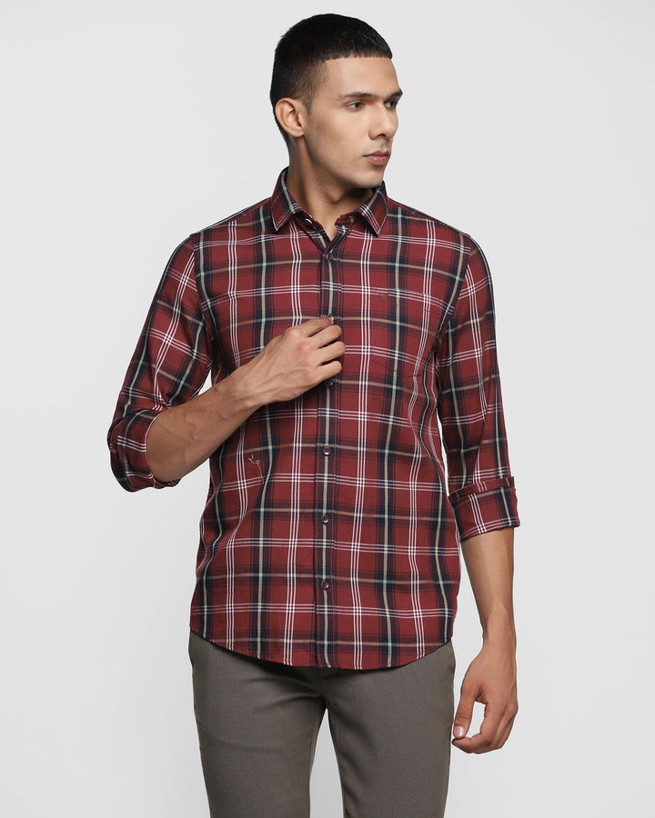 Casual Red Check Shirt - Lima