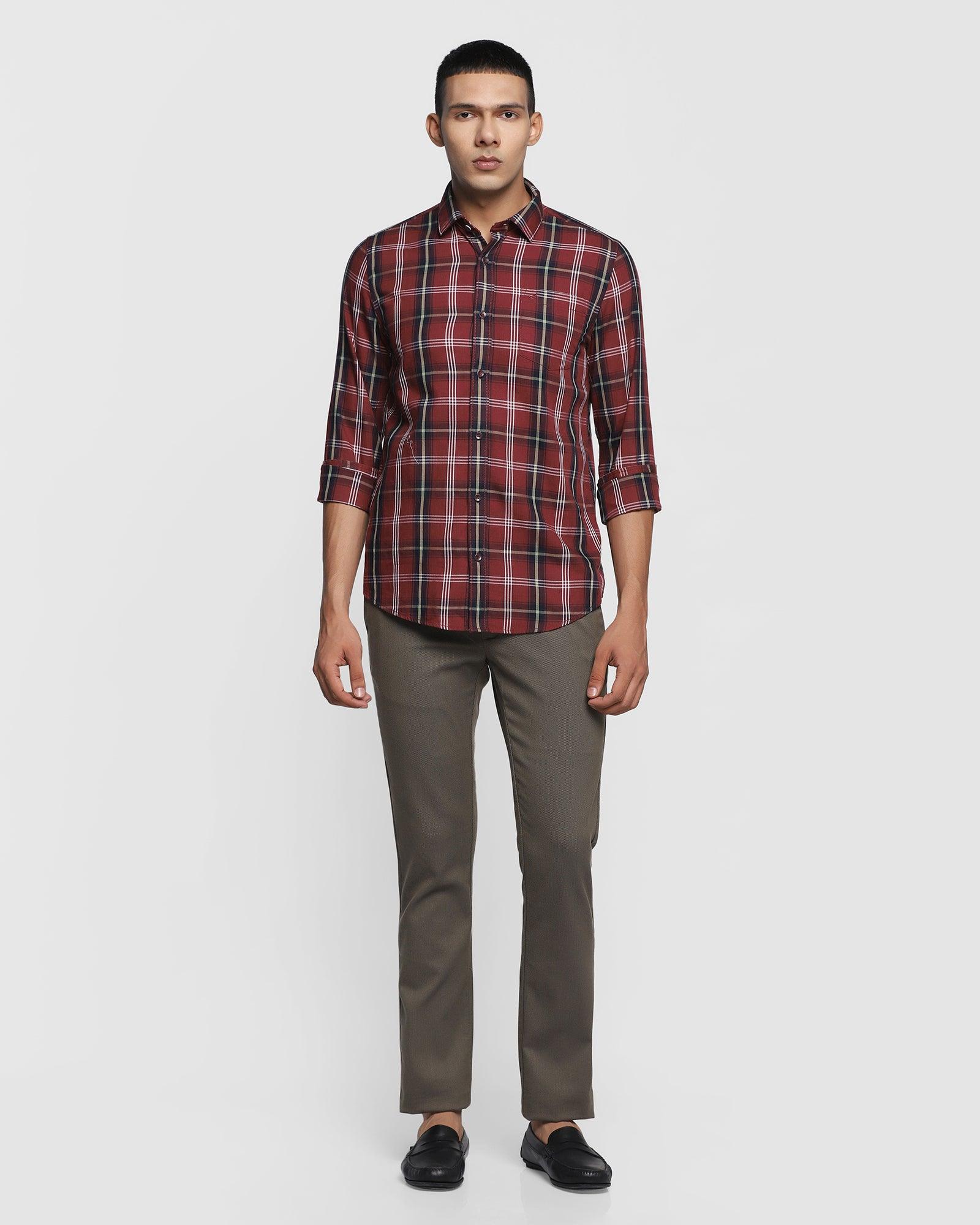 Casual Red Check Shirt - Lima
