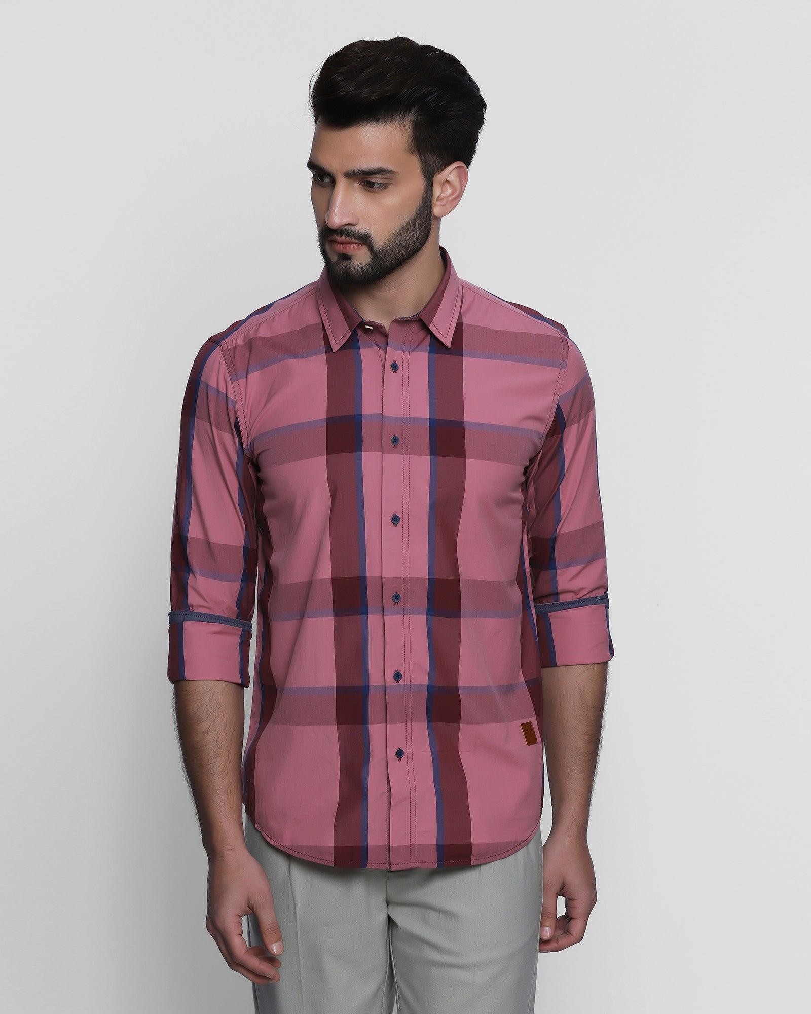 Casual Wine Check Shirt - Marcel