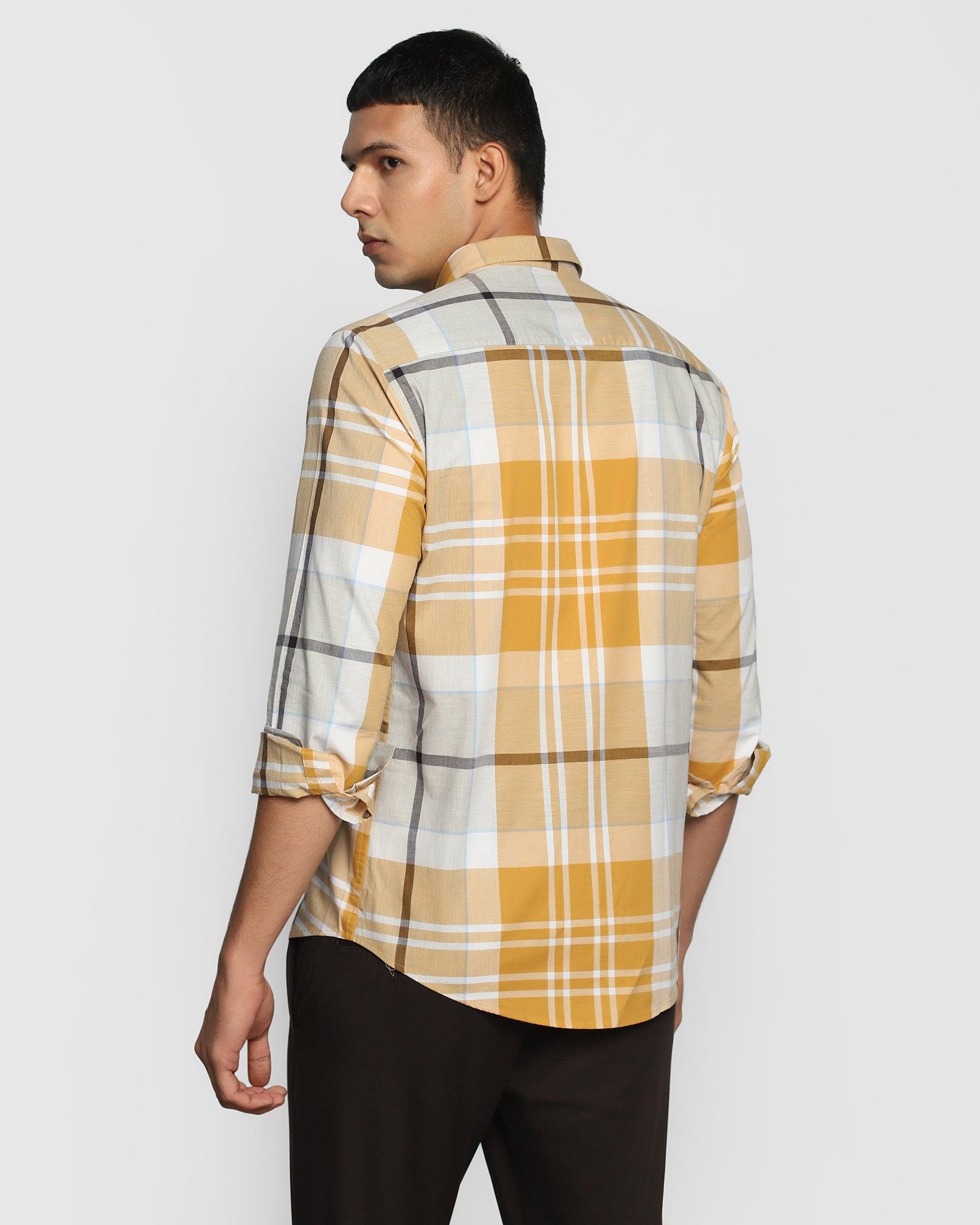 Casual Yellow Check Shirt - Conn