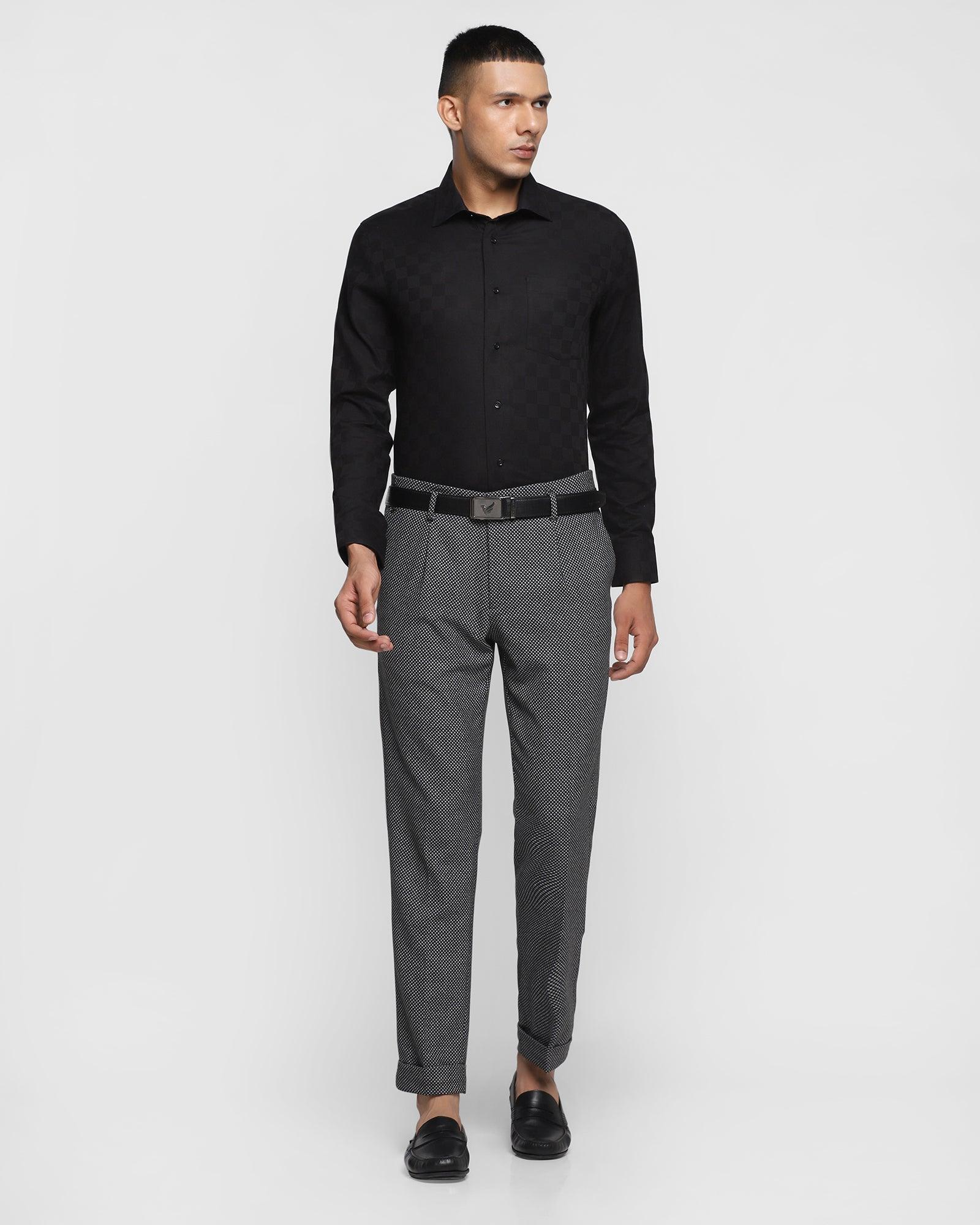 Formal Black Check Shirt - Lenox