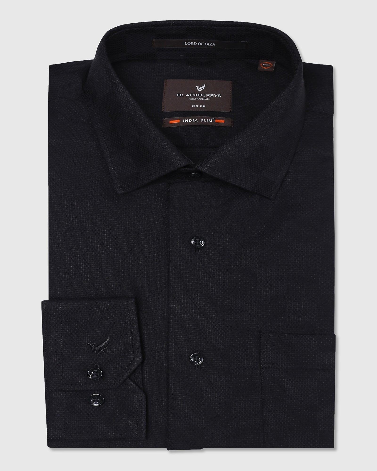 Formal Black Check Shirt - Lenox