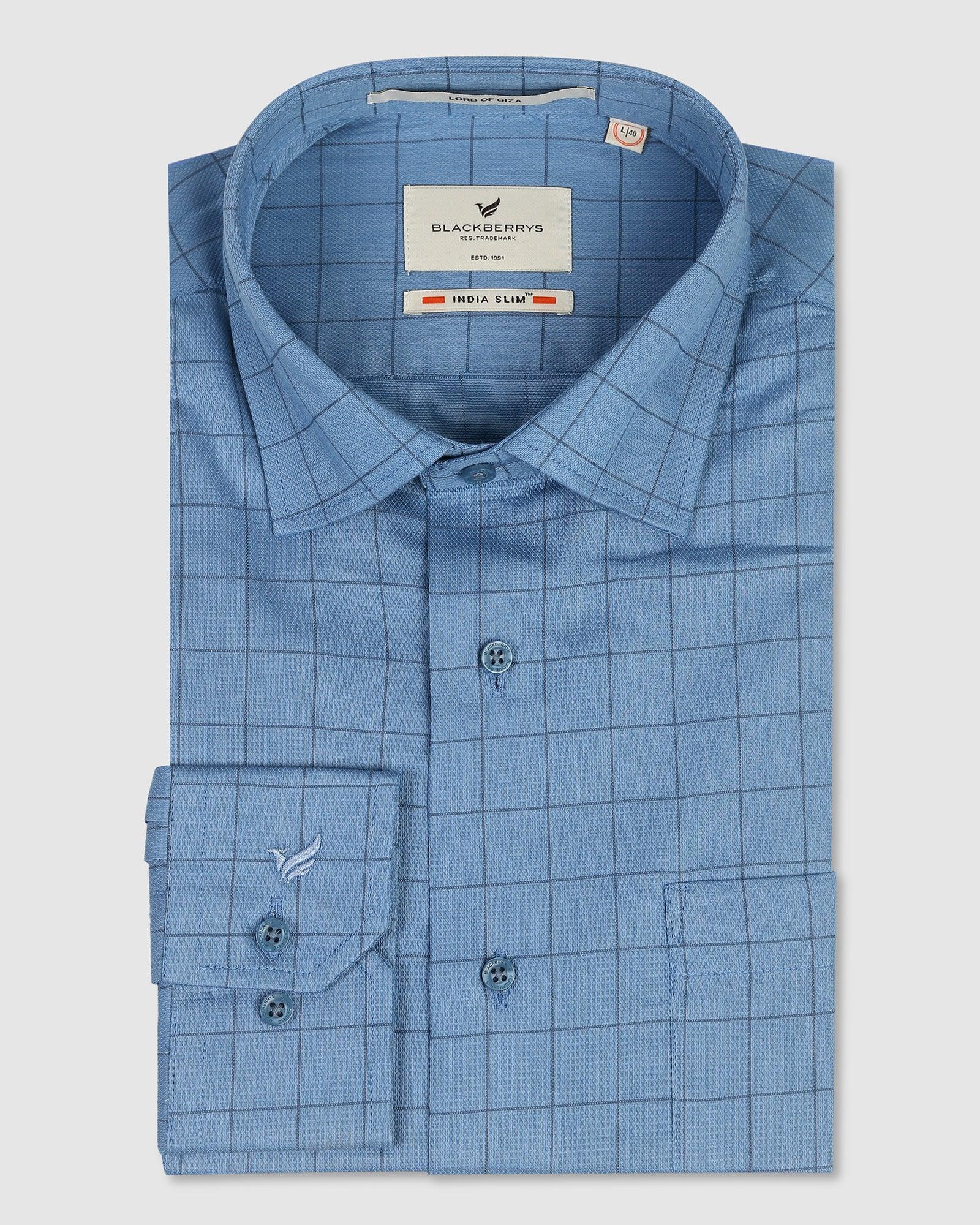 Formal Blue Check Shirt - Toki
