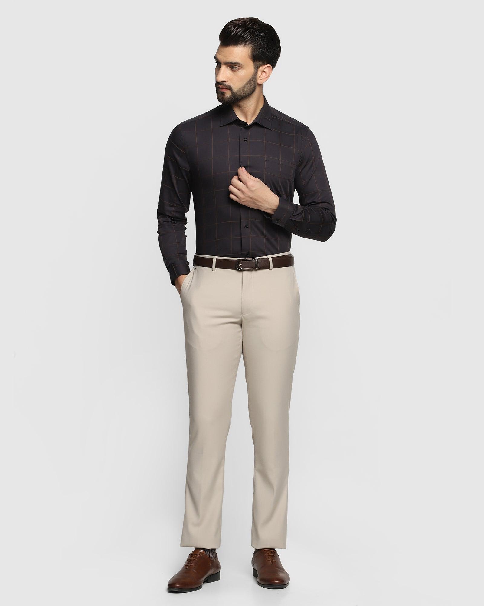 Louis Philippe Trousers  Chinos Louis Philippe Brown Trousers for Men at  Louisphilippecom