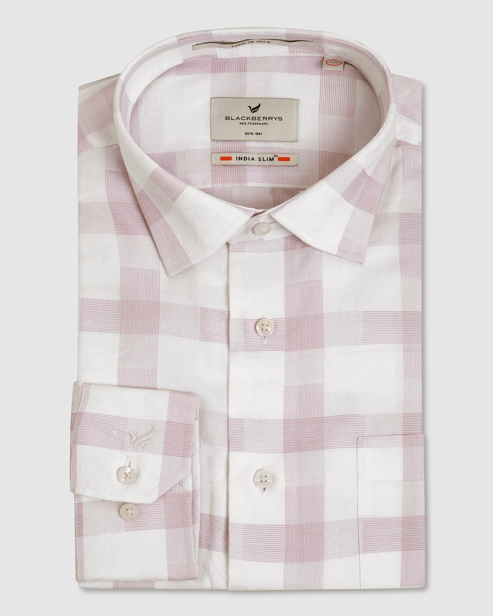 Formal Dusty Pink Check Shirt - Colvin