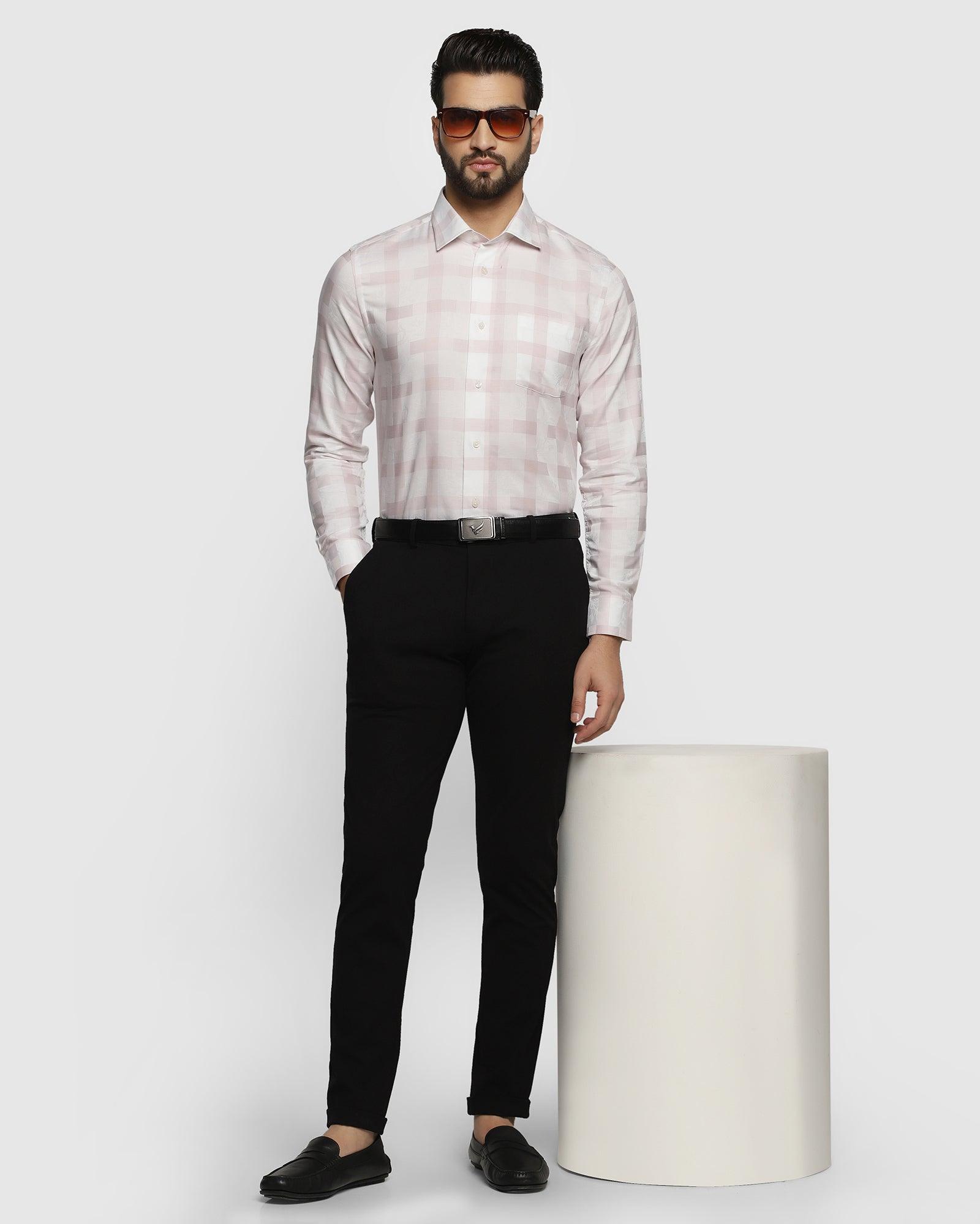 Formal Dusty Pink Check Shirt - Colvin