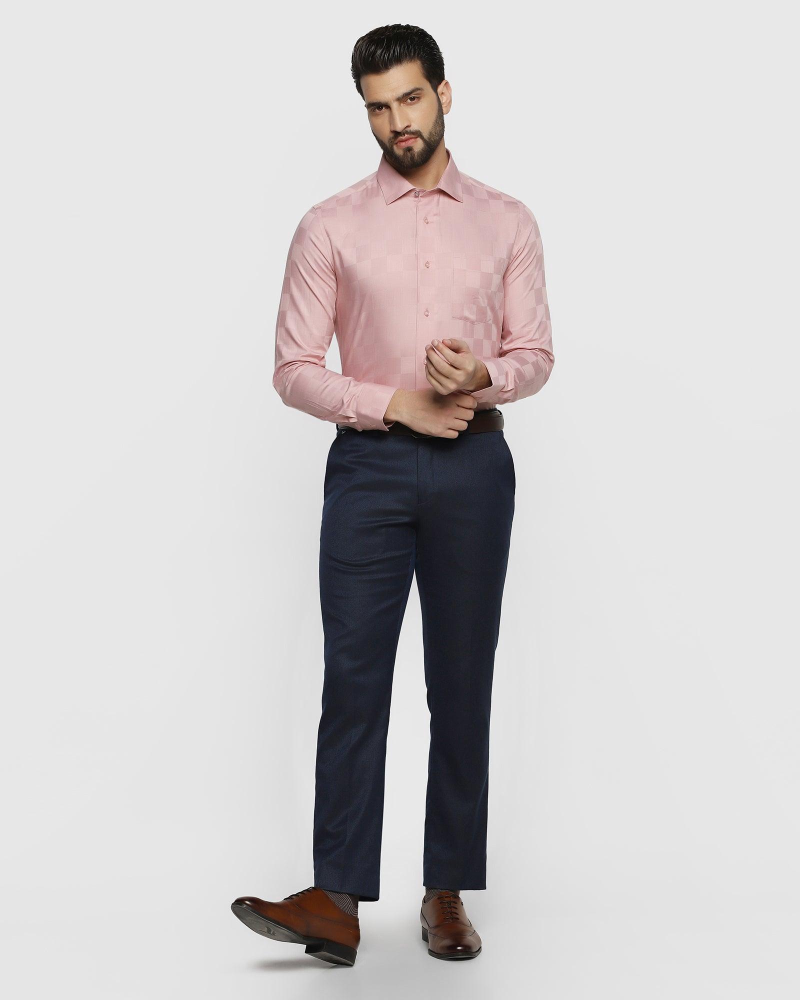 Formal Dusty Pink Check Shirt - Finnick