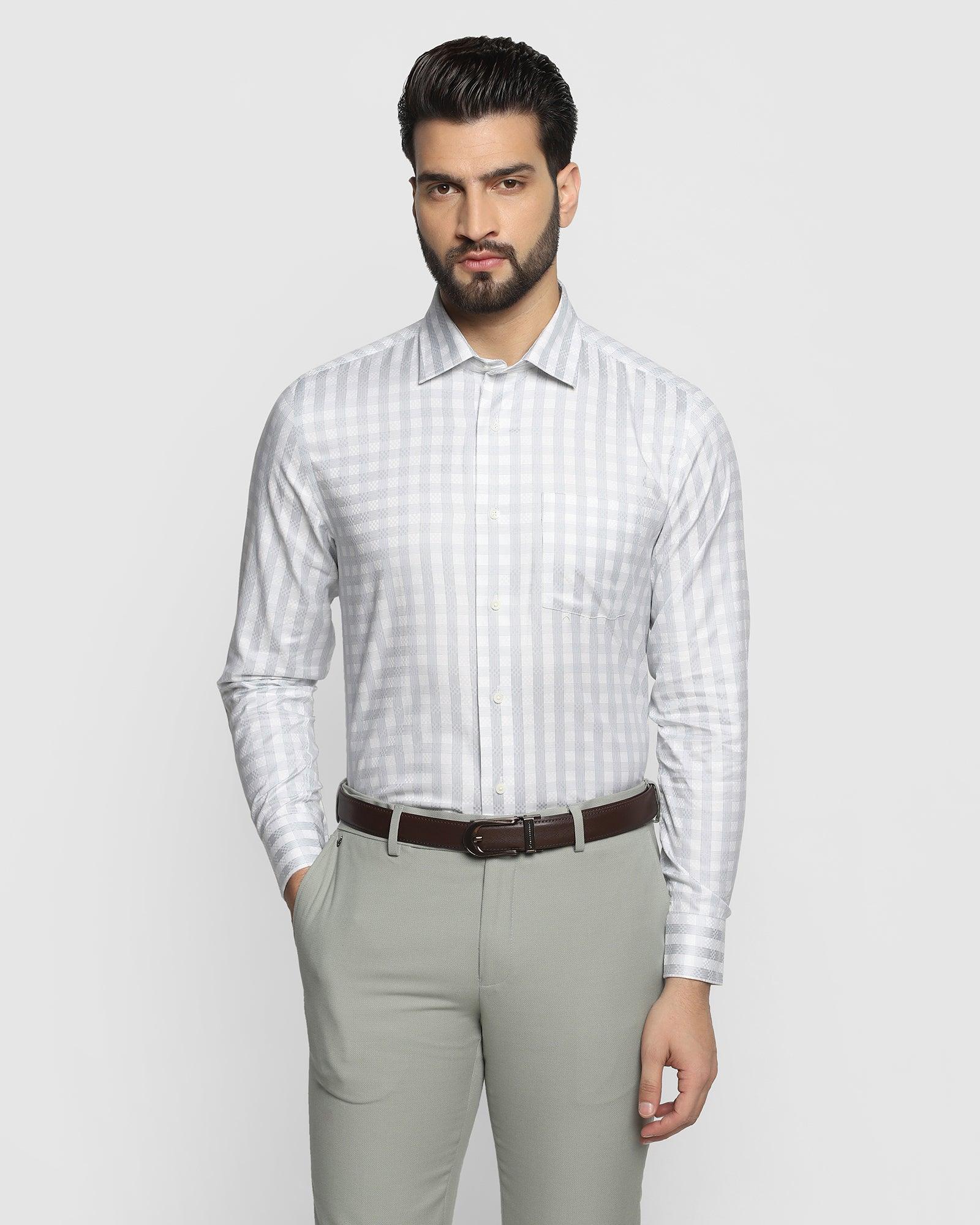 Formal Grey Check Shirt - Paolo