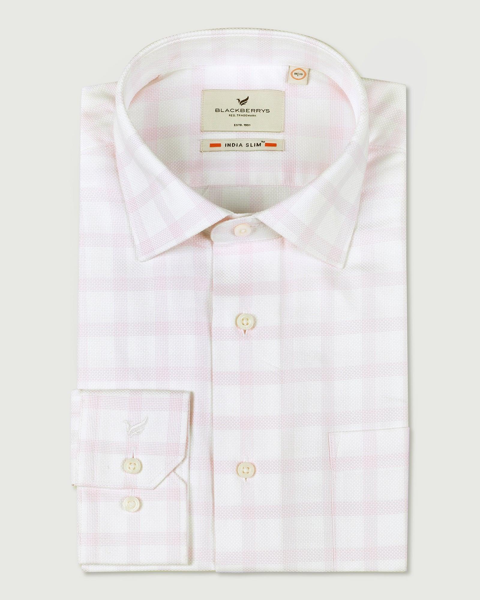 Formal Pink Check Shirt - Candon