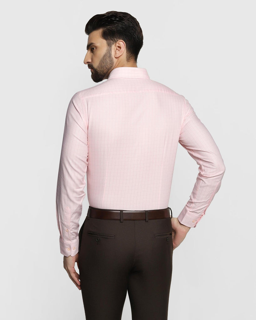 Formal Peach Check Shirt - Jimson